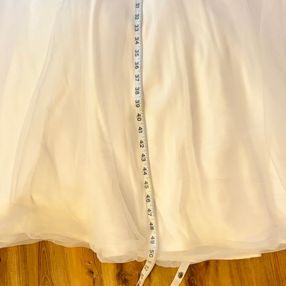Ballgown Strapless Fall Wedding Dress with floral beaded sash waistline | Size - Picture 6 of 7